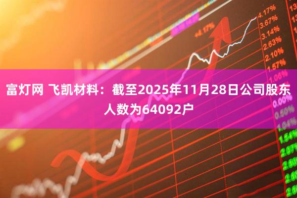 富灯网 飞凯材料：截至2025年11月28日公司股东人数为64092户